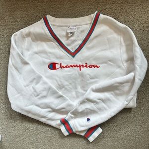Vintage early 90s Champion V neck Crew Neck Sweatshirt